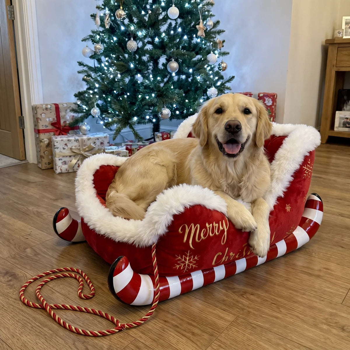 WinterPfote Weihnachtsbett in Schlittenform